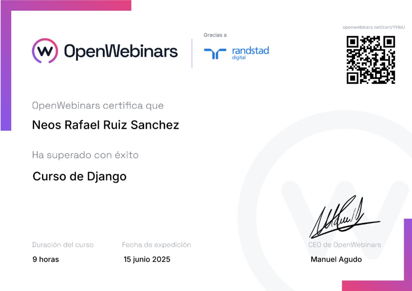 Django Certificate