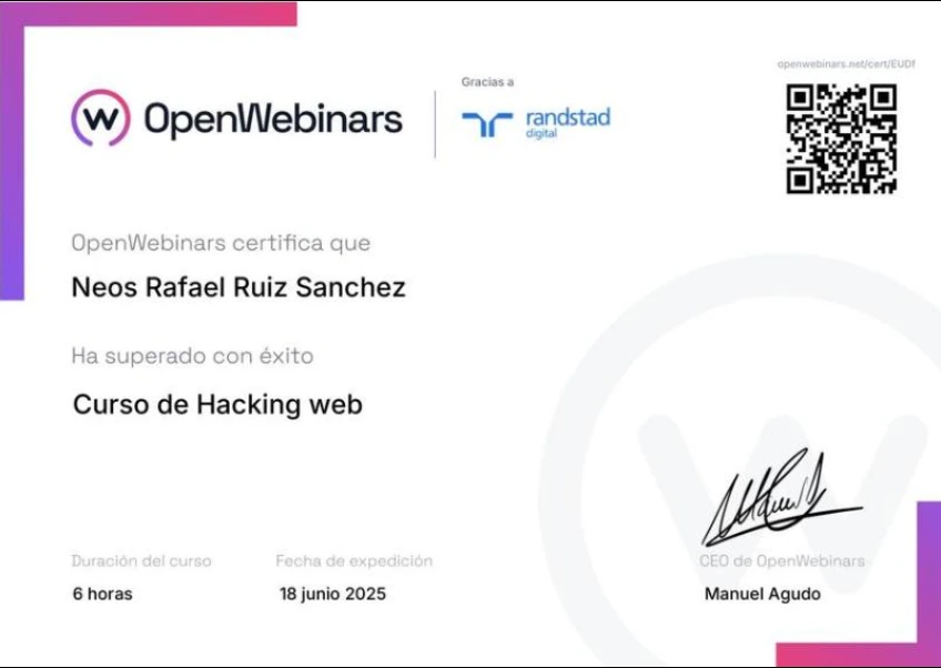 Web Security Certificate